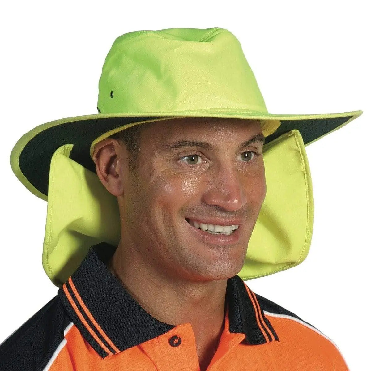 Dnc Workwear Hi-vis Hat With Flap - H055 Metro Workwear.